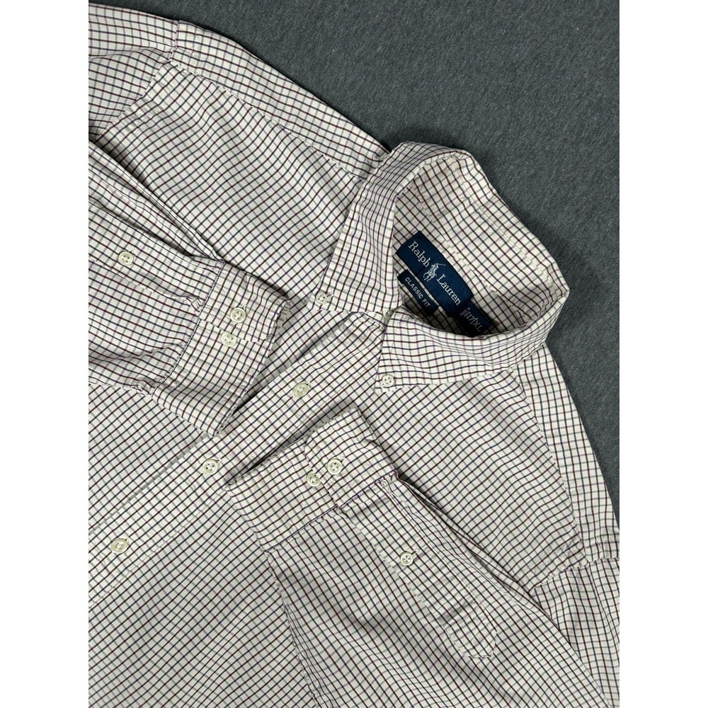 Polo Ralph Lauren Classic Fit Windowpane Plaid Button Down Shirt XL